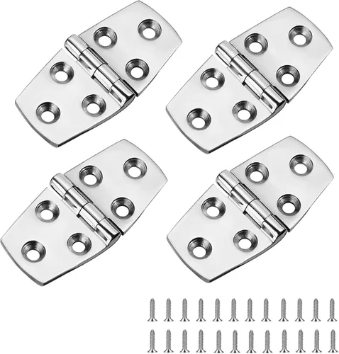 Bisagras de escotilla de barco, bisagras marinas de acero inoxidable, 3 pulgadas x 1.5 pulgadas (2.992 x 1.496 in), sin ruido, acero inoxidable 316