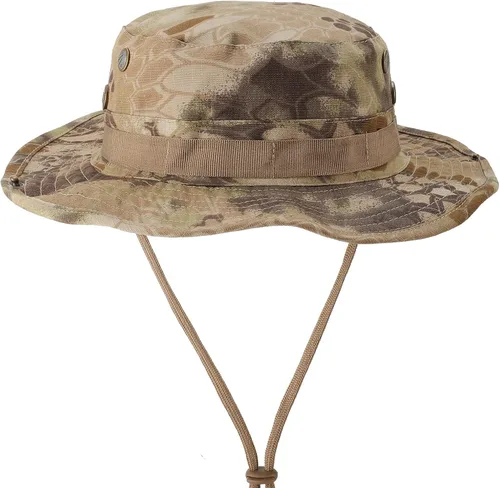Miniatura 8 de FRTKK Sombrero militar Boonie táctico ajustable Boonie sombreros para hombres mujeres caza pesca al aire libre safari sol ACU