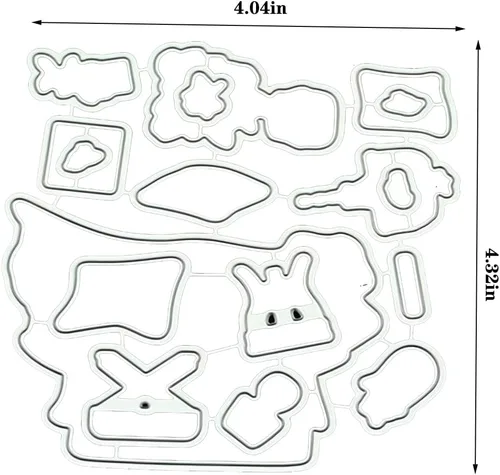 Miniatura 2 de Juego de sellos y troqueles transparentes de cama y gato para hacer tarjetas, plantillas de corte troquelado para álbumes de recortes, álbum