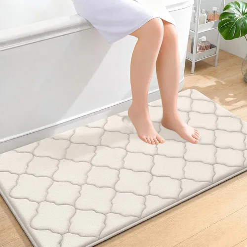 Miniatura 135 de OLANLY Alfombra de Baño de Espuma Viscoelástica de 24 x 16 pulgadas, Ultra Suave y Absorbente, Alfombras de Baño Antideslizantes, Cómodas, Lavables