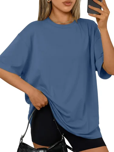 Trendy Queen - Camisetas de entrenamiento de moda para mujer, camisetas atléticas de manga corta para verano y primavera, disponibles en tallas