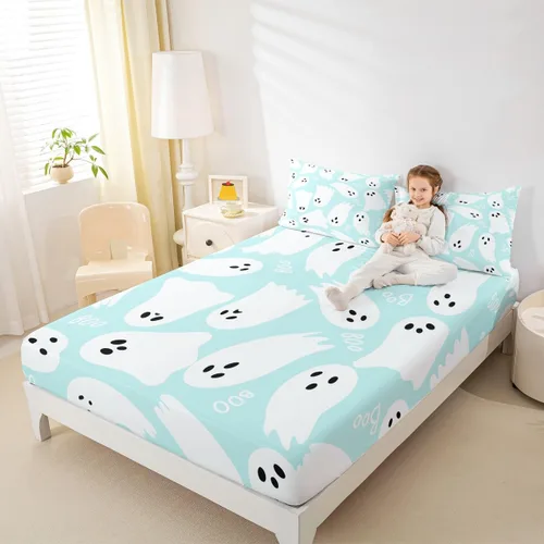 Miniatura 23 de Juego de ropa de cama con estampado de leopardo, tamaño individual, juego de cama de guepardo africano para decoración de dormitorio