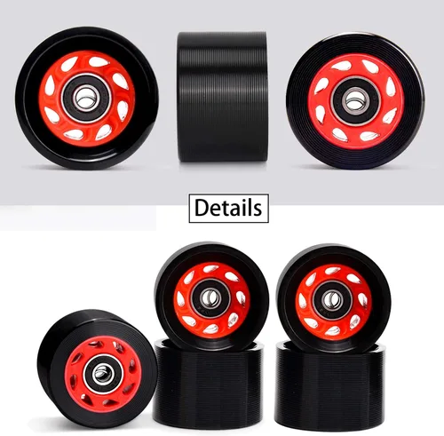 Miniatura 6 de TOBWOLF Paquete de 8 ruedas para patines de 2.283 in x 1.535 in, 95 A, para interiores para patinaje de velocidad, artístico, mermelada, pista