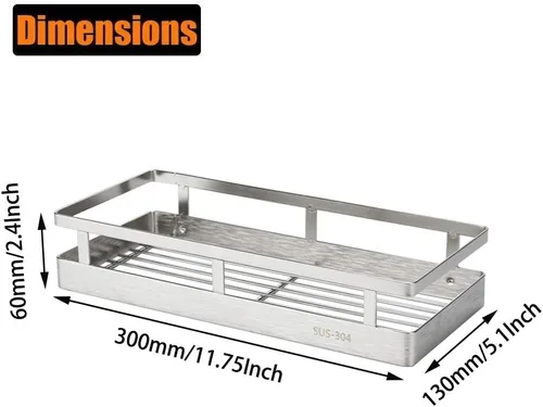 Miniatura 2 de Estante de especias de cocina SUS304, estante de almacenamiento de acero inoxidable SUS304, contenedor de condimentos, organizador de especias