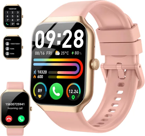 Reloj inteligente (respuesta/hacer llamada), reloj inteligente HD de 1.96 pulgadas para hombres y mujeres, reloj de fitness 2026 con más de 112