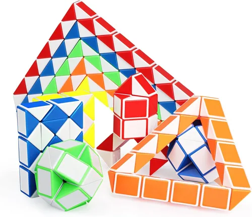 Miniatura 3 de Paquete de 24 cubos de serpiente para ansiedad, rompecabezas de fiesta para niños Premios para el aula, juguetes de viaje, juguetes sensoriales