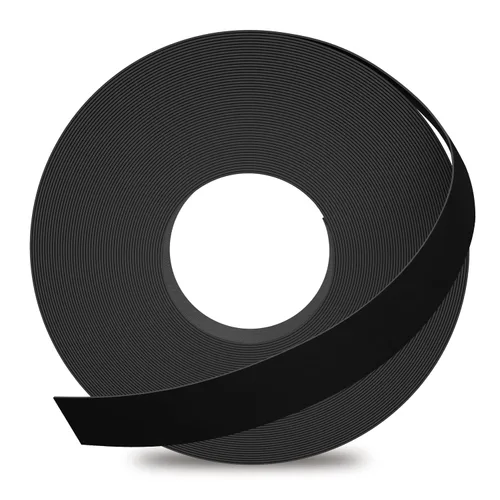 GSCIT Club Bandas de borde de melamina, bandas de borde negro de 3/4 pulgadas x 25 pies con adhesivo termofusible bandas de borde prepegadas, ribete