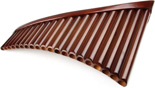Miniatura 8 de 20 tubos E Key Natural Bamboo Pan Flute Chino Tradicional Instrumento Musical Marrón Tubos Fácil de Aprender con Caja Negra