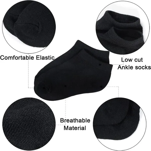 Miniatura 2 de Calcetines para niños pequeños, paquete de 16 calcetines atléticos de corte bajo para bebés, niños y niñas, calcetines transpirables a granel