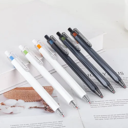 Miniatura 7 de AIHAO Bolígrafos de gel de tinta negra de punta fina de 0.020 in, bolígrafos de oficina de escritura suave en blanco y negro, 12