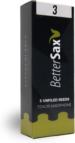 Miniatura 7 de BetterSax Cañas de corte de jazz para saxofón Tenor, fuerza 2.0, paquete de 5 para una calidad de sonido superior, perfectas para actuaciones
