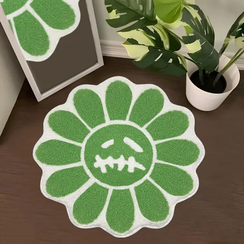 Miniatura 15 de Trippy Alfombra de Cara Feliz Alfombras Geniales Tufted de Secado Rápido Tapetes de Baño para Baño Antideslizantes Tapete de Baño Absorbente de Agua
