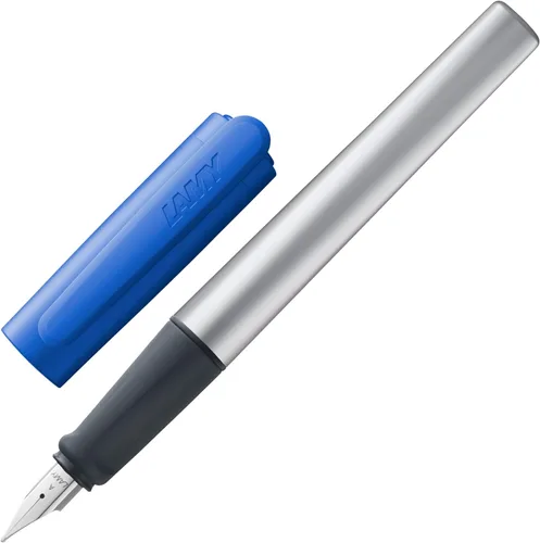 Miniatura 10 de LAMY nexx azure - Pluma estilográfica con empuñadura antideslizante y punta de acero pulido en tamaño M - cuerpo triangular de aluminio - incluyendo