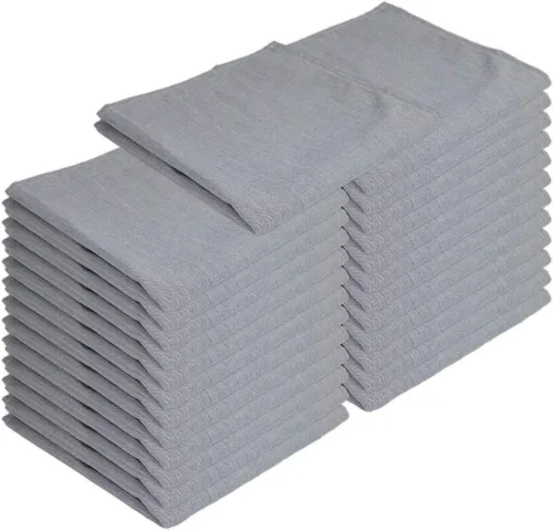 Miniatura 10 de Arkwright Servilletas de tela para restaurante, (paquete de 25) servilletas de poliéster hilado con bordes con dobladillo, ideal para cenas, bodas