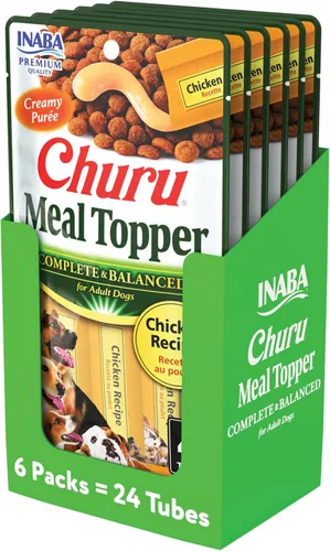Miniatura 10 de INABA Churu - Complemento de comida para perros, completo y equilibrado, puré cremoso y lamible, complemento de comida para perros, tubo de 0.5