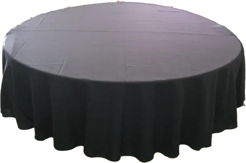 Miniatura 80 de LA Linen - Mantel redondo lavable de popelina de poliéster, resistente a manchas y arrugas, 51", mantel de tela para comedor, cocina, fiesta, Negro