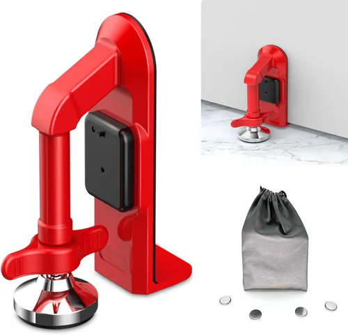 Alarma de tope de puerta portátil mejorada con fuerte agarre al suelo, topes de puerta antideslizantes alarma de seguridad dura 5 segundos con 80