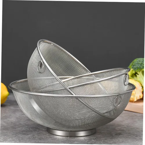Miniatura 9 de Colador de malla de cocina de acero inoxidable para freír filtro de queso colador para cocina colador de acero