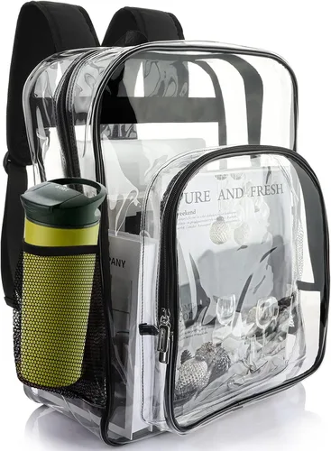 Miniatura 7 de Mochila transparente de PVC grande resistente Mochila transparente, Gris, Transparente