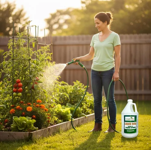 Miniatura 9 de GS Plant Foods Fertilizante Líquido de Kelp – Adecuado para Cultivo Orgánico, Concentrado de Algas Marinas Listado por OMRI para Césped, Jardines