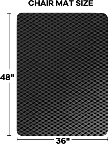 Miniatura 7 de BesWin Tapete para silla de oficina, 48 x 36 pulgadas, tapete para silla de escritorio de computadora para suelos de moqueta baja, protector