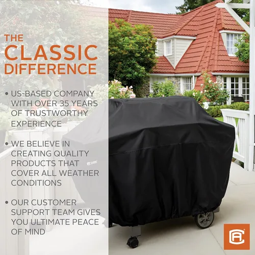 Miniatura 9 de Classic Accessories Cubierta cuadrada resistente al agua para hoguera de 36 pulgadas, cobertura completa, cubiertas para muebles de patio