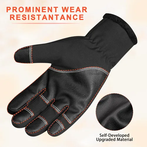 Miniatura 5 de ihuan Guantes de invierno impermeables a prueba de viento para hombre y mujer, guantes cálidos para clima frío, dedos con pantalla táctil
