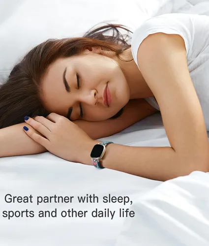Miniatura 5 de Adorve Bandas elásticas de nailon compatibles con Fitbit Versa 3/Versa 4/Sense/Sense 2 para hombres y mujeres, banda deportiva elástica ajustable