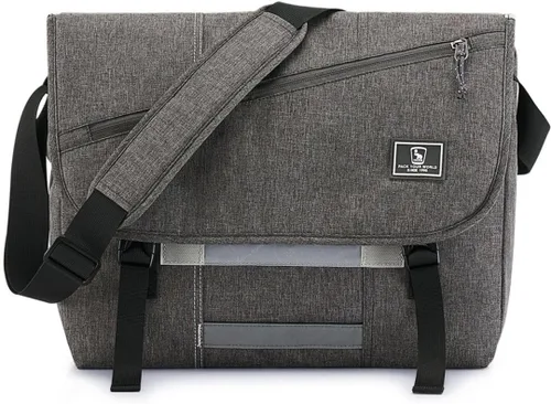 Miniatura 18 de OIWAS Bolsa tipo mensajero para hombre, 14 pulgadas, bolsa cruzada para computadora portátil, bolsa de hombro, bolsa de hombro para universidad