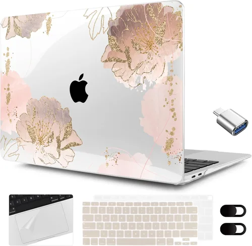 Miniatura 34 de MEEgoodo para MacBook Air de 13.3 pulgadas, funda 2021 2020 2019 2018 A2337 M1 A2179 A1932, carcasa transparente para MacBook Air M1, carcasa dura