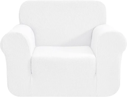 Miniatura 61 de CHUN YI - Funda elástica de 1 pieza para sillón grande, funda protectora suave de Jacquard con elastano, detalle de cuadros y parte inferior