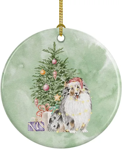 Miniatura 49 de Caroline's Treasures Bulldog, Bulldog inglés #2 y árbol de cerámica adorno colgante para árbol de Navidad, decoración colgante para el hogar