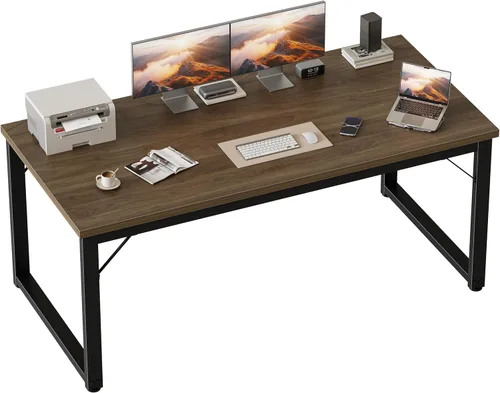 Miniatura 24 de Mericonia Escritorio para computadora de 40 pulgadas, escritorio ejecutivo moderno y grueso, mesa de escritura simple resistente para el hogar, roble