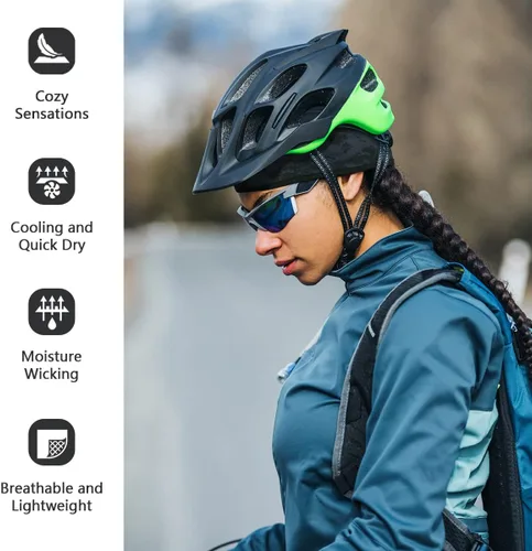 Miniatura 12 de Gorro con forro para casco de calavera, malla de enfriamiento para hombres y mujeres, se adapta debajo de los cascos