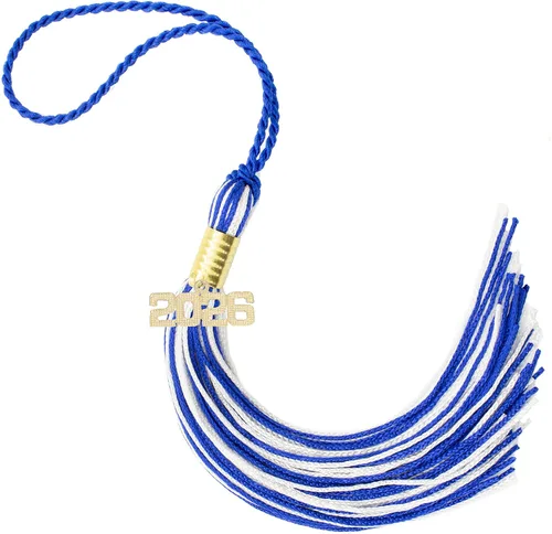 Miniatura 147 de Borla de graduación Aqua 2022, todos los colores escolares disponibles, fabricada en Estados Unidos