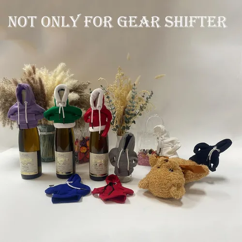 Miniatura 3 de PSLER Sudadera con capucha elegante y linda para coche, pomo de palanca de cambios, cubierta de pomo de palanca de cambios, sudadera con capucha