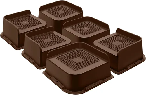 Miniatura 23 de ANNKUT Elevadores de cama de 1 pulgada resistentes, elevadores de muebles para cama, escritorio, mesa, sofá, sofá, elevadores de cama de gran