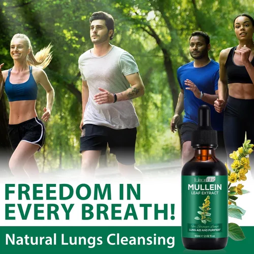 Miniatura 9 de Extracto de hoja de gordolobo para pulmones, gotas de gordolobo para los pulmones, apoyo al pulmón, función respiratoria para una respiración