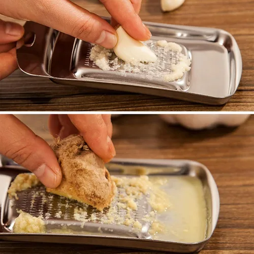 Miniatura 2 de Rallador de jengibre de acero inoxidable, rallador de limón, rallador de queso con herramienta de molienda de ajo y wasabi para sushi, sashimi