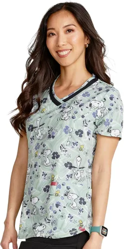 Miniatura 6 de Tooniforms Regalos de enfermera Mujer Scrubs Top Shaped V-Cuello Print TF769