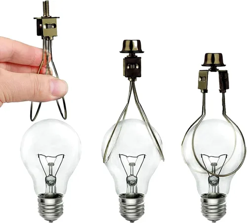 Miniatura 4 de WEAVERBIRD Lamp Shade Holder, Clip on Lampshade Adapter, Lamp Shade Light Bulb Clip Adapter, Spring Clip for Light Bulbs, Antique Brass