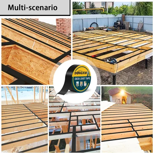 Miniatura 7 de Dongxw Cinta de viguetas para cubiertas, 2 pulgadas x 50 pies, impermeable, cinta adhesiva de butilo para viguetas y vigas de madera, paquete de 6
