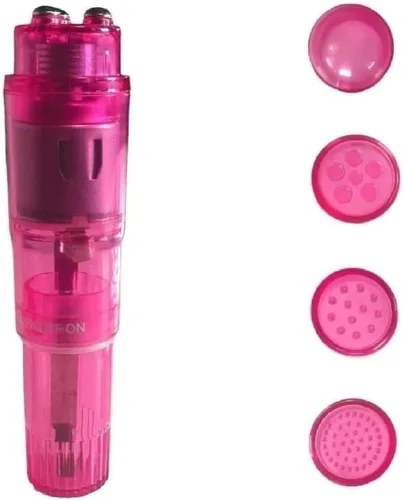 Miniatura 4 de Pequeño mini masajeador portátil para cara corporal, cuello, cabeza, masaje de espalda con 4 cabezas (1 unidad, azul)