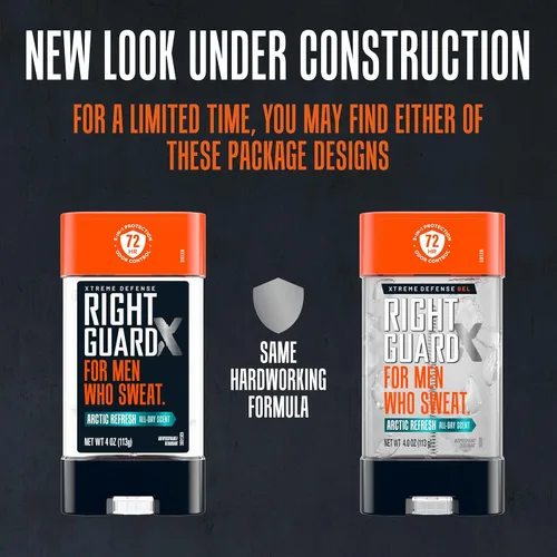 Miniatura 3 de Right Guard Xtreme Defense - Gel desodorante antitranspirante, aroma Arctic Refresh - Desodorante 5 en 1 en los que los hombres pueden confiar, gel