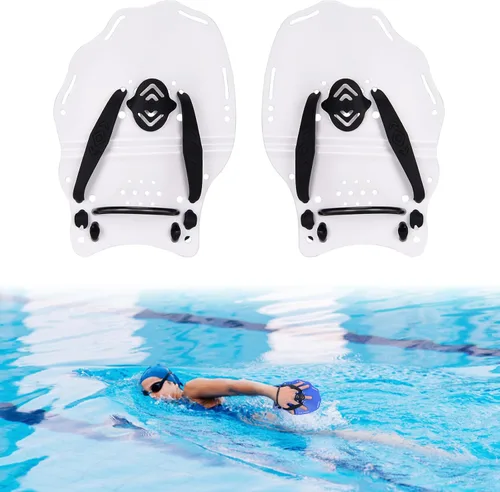 Hikeen Paleta de natación para adultos y jóvenes, paletas de mano de entrenamiento de natación con correas ajustables, paletas de mano de natación