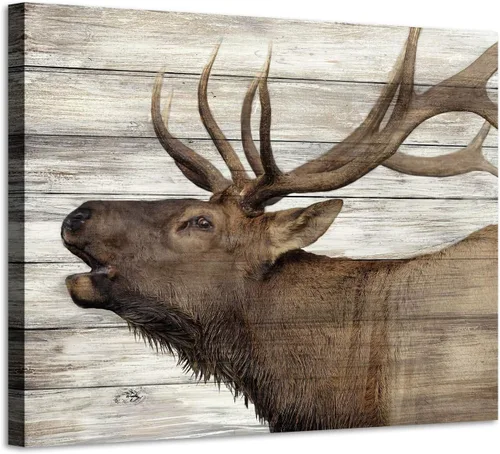 Miniatura 10 de Arte de pared enmarcado de bisonte americano, imagen rústica de vida silvestre, animales pintados, impresiones de búfalo, ilustraciones de madera