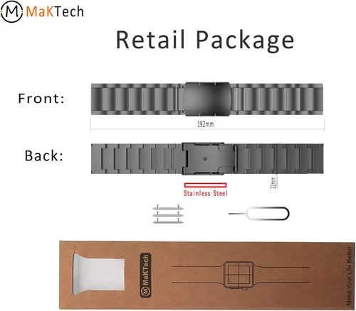 Miniatura 5 de Correa de titanio, pulsera de eslabones de metal ligera de 0.866 pulgadas, compatible con Samsung Galaxy Watch 3 de 1.772 pulgadas/1.811 pulgadas