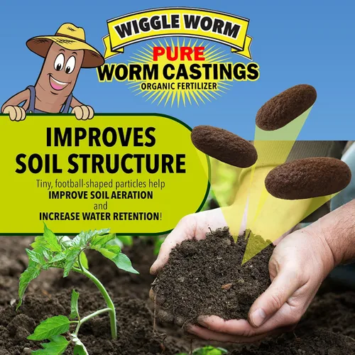 Miniatura 5 de Wiggle Worm Fertilizante orgánico 100% puro para fundición de gusanos, 15 libras, mejora la fertilidad del suelo y la aireación para plantas