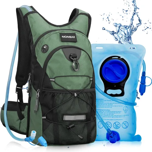Miniatura 12 de NONSAR Mochila de hidratación de 3L con bolsa de agua, mochila de agua aislada para mujeres, hombres, niños, mantiene los líquidos frescos hasta 5