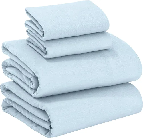 Miniatura 18 de RUVANTI Juego de sábanas de franela 100% algodón tamaño matrimonial - 4 piezas, cálidas, suaves y transpirables, con bolsillo profundo, ropa de cama